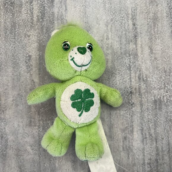 Care Bears Good Luck Bear Plush 2004 Stuffed Animal Shamrock Green Toy 5” - Picture 2 of 6